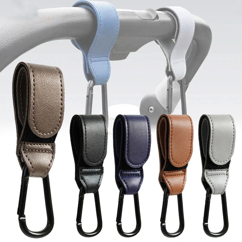 Travel Accessories Baby - Kinderwagenhaken aus modischem PU-Leder, verstellbarer Kinderwagenhaken,