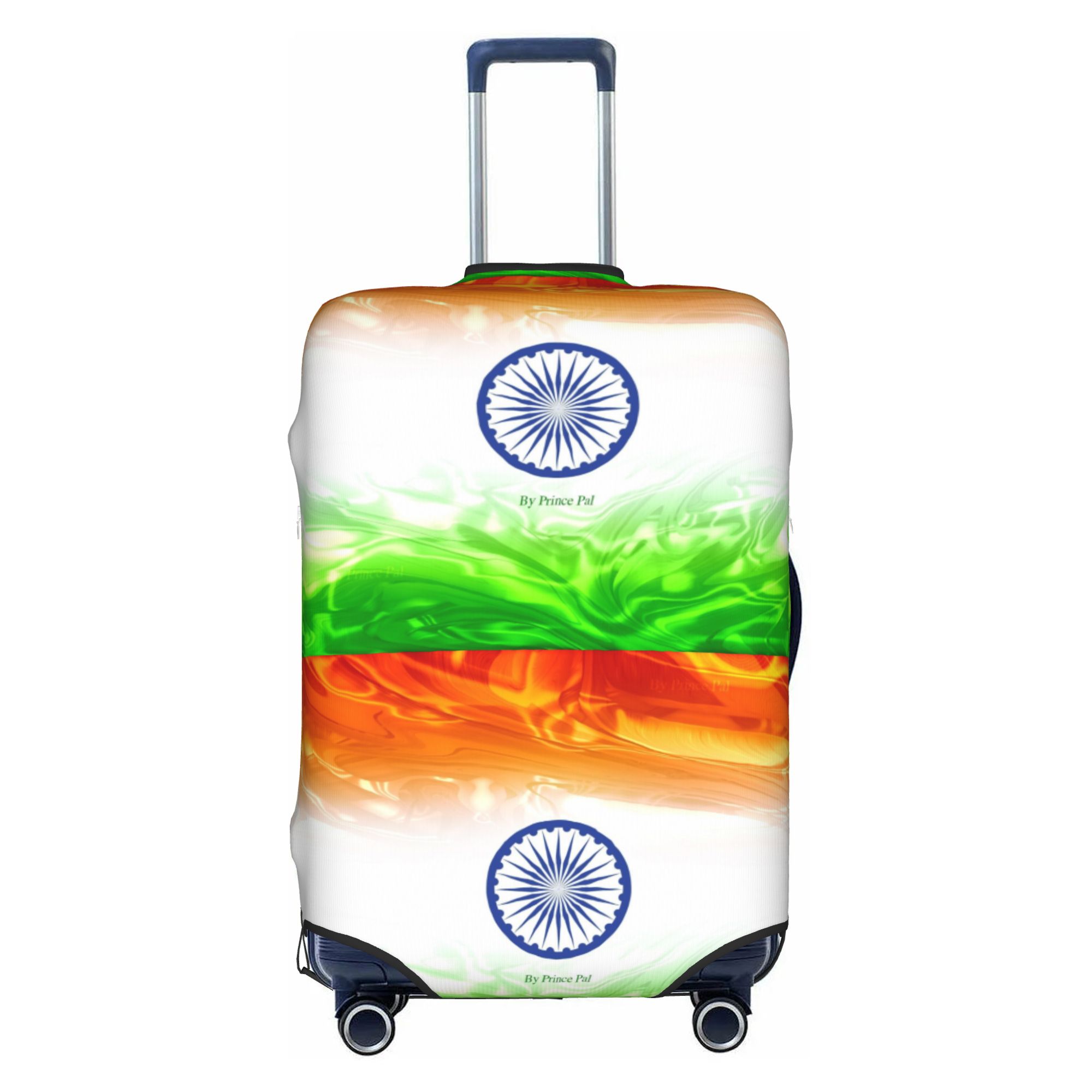 Travel Accessories India - Niedlicher Gepäckhüllenschutz mit Flagge Indiens, waschbar,