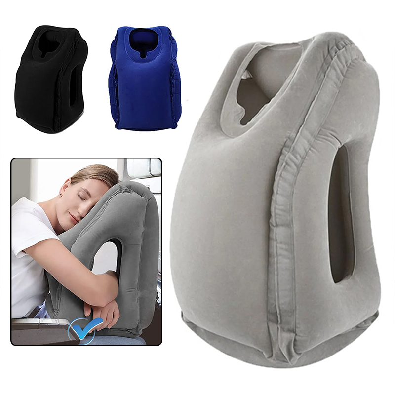 Travel Accessories Long Flight - Aufblasbare Reisekissen mit Nacken- und Kopfstütze