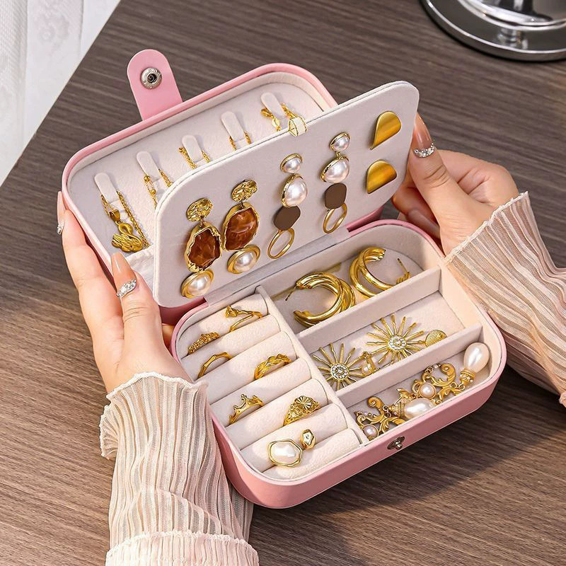 Travel Accessories Jewelry - Tragbare Mini-Schmuckbox mit Antioxidationsfunktion für Reisen,