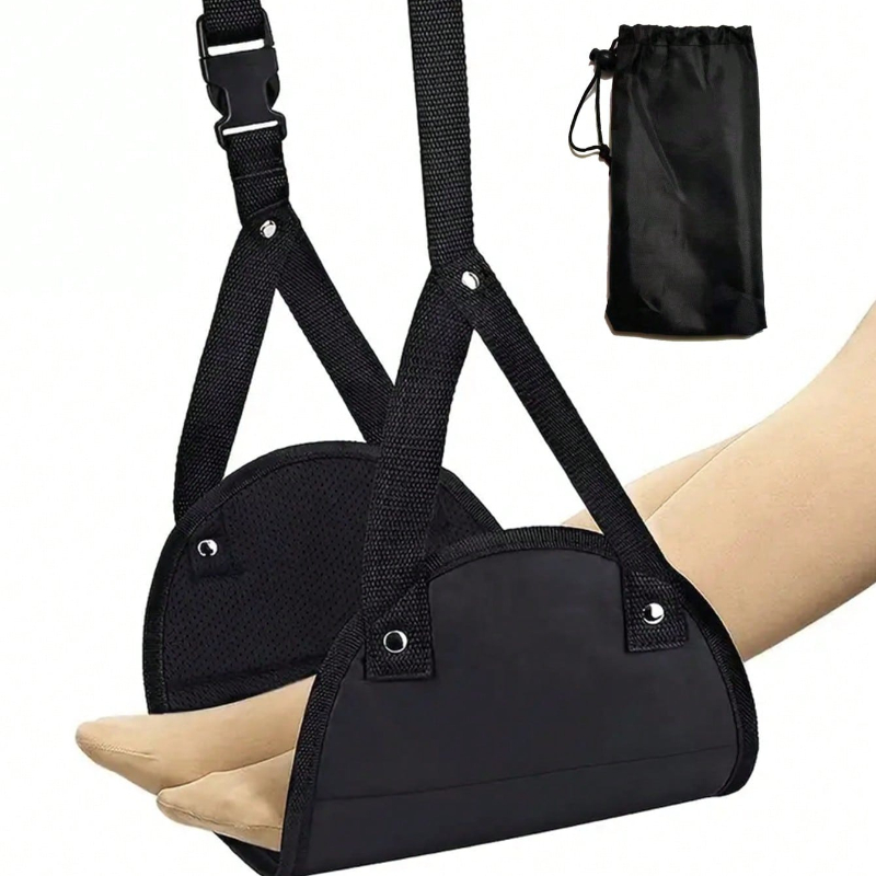 Travel Accessories Long Flight - Tragbare verstellbare Fußstützen-Hängematte für Flugzeugreisen, langer
