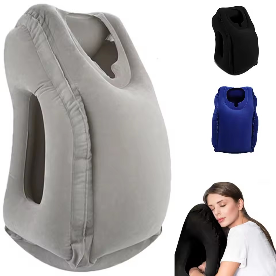 Travel Accessories Long Flight - Aufblasbares Reisekissen, Reisezubehör mit Nacken- und