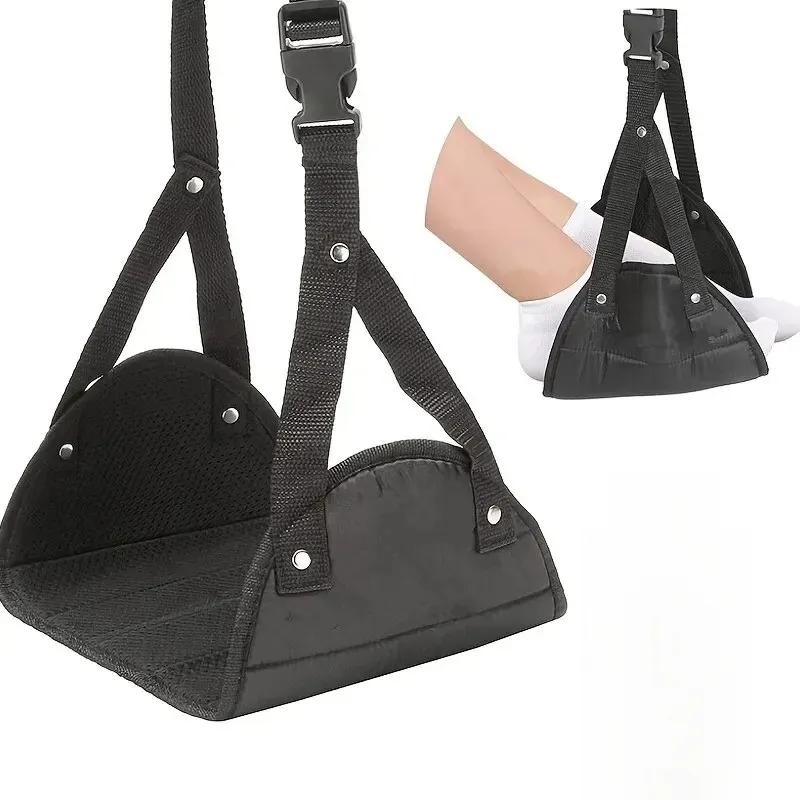 Travel Accessories Long Flight - Flugzeug-Fußstütze Hängematte mit Verstellbarem Gurt, Tragbare