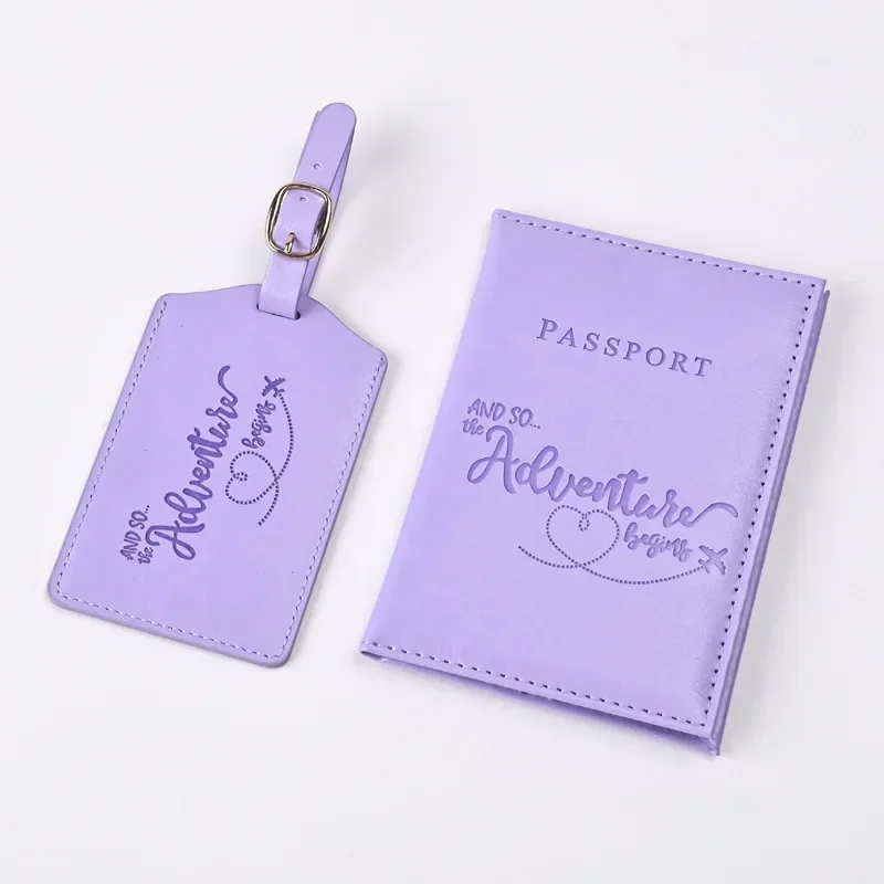 Travel Accessories Wallet - Neue lila PU-Leder Reisepass Ticket Clip