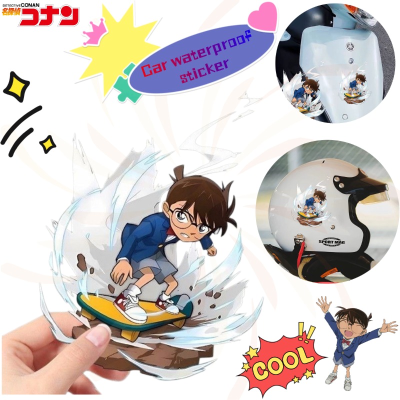 Luggage Cover Protector - Detective Conan Cartoon-Skateboard-Aufkleber, wasserfeste Aufkleber für