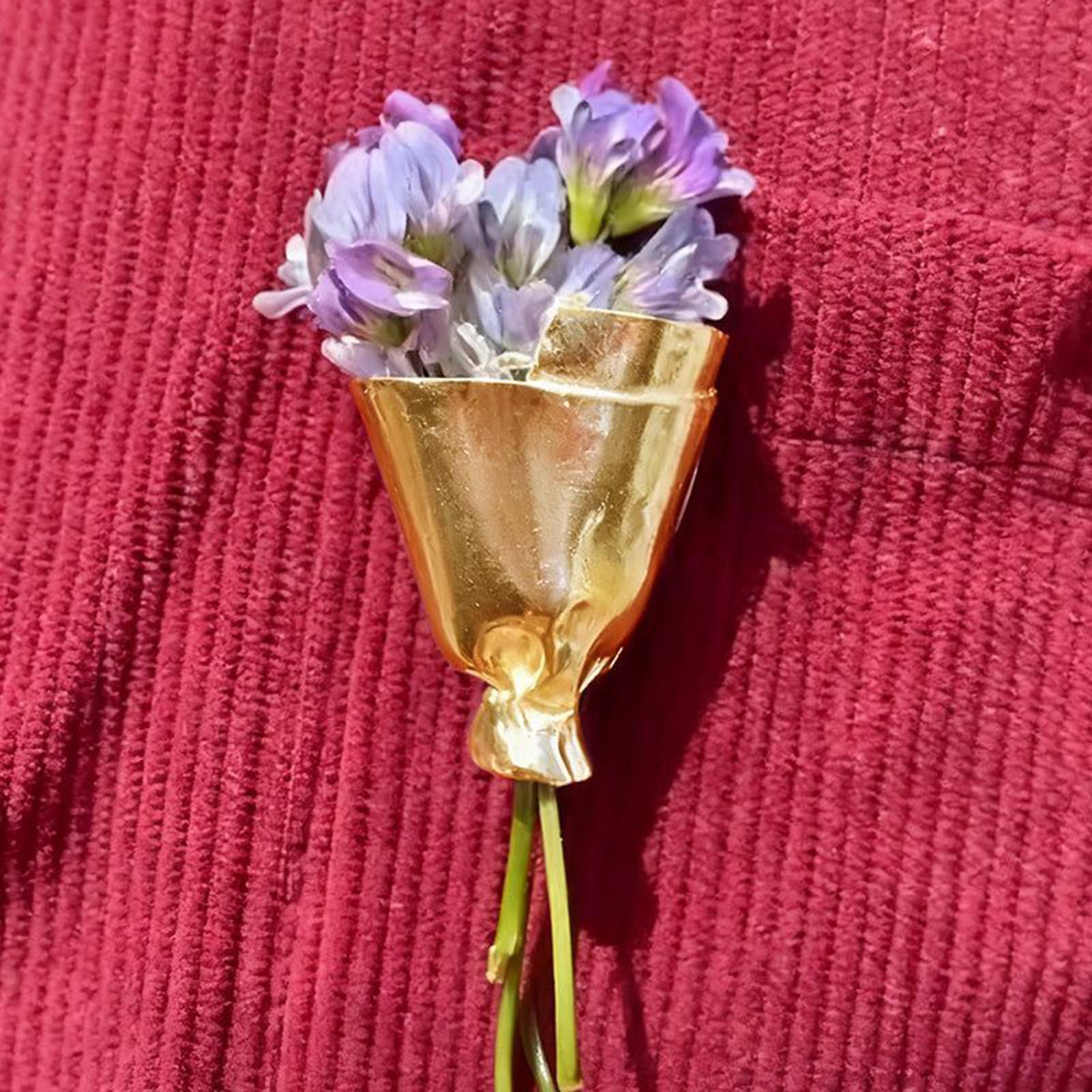 Travel Accessories India - Blumenbouquet-Clip für Damen, tragbare Blumenbrosche, Anstecknadeln,