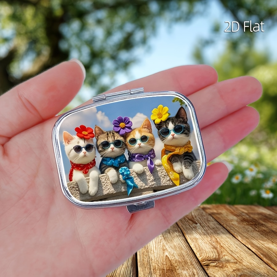 Travel Accessories As Gifts - Flaches Design, 1 niedlicher Pillenbehälter mit