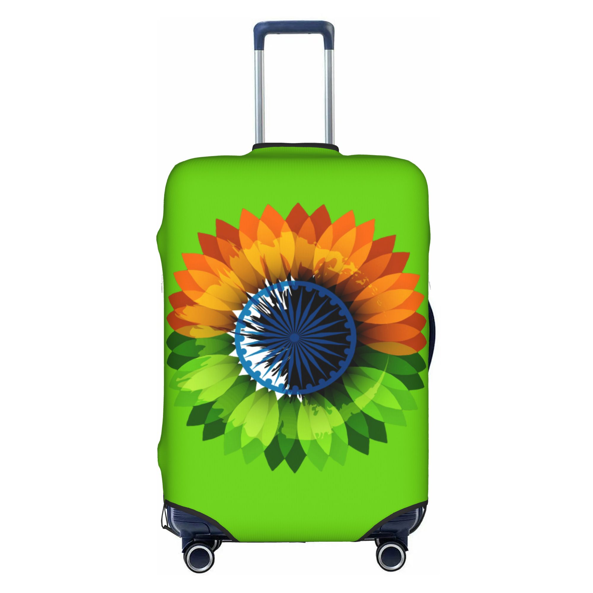 Travel Accessories India - Indias Patriotische Kofferhülle, waschbare Flaggen-Reisegepäckhülle mit
