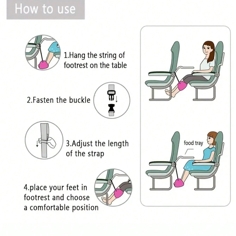 Tragbare verstellbare Fußstütz – Travel Accessories Long Flight Bewertung und Preis